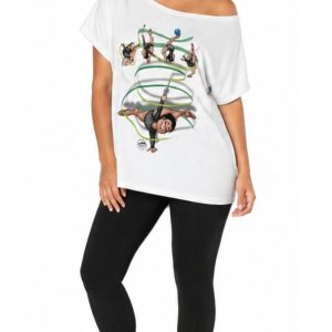 Camisa Decote Canoa Branca DN c/ Fita