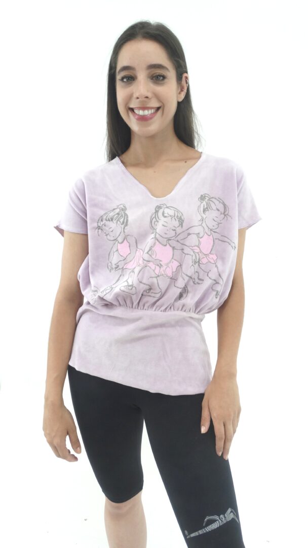 Blusa Plush M/C Rosa - Image 2