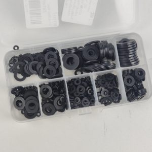 Kit de Anilhas Espaçadoras Pretas Em Caixa Organizadora