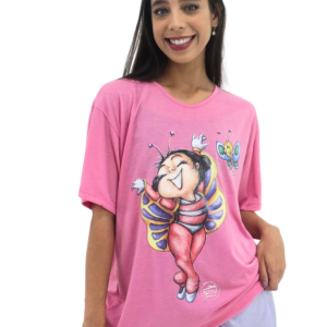 Max T-Shirt Rosa Médio 344 DN Borboleta
