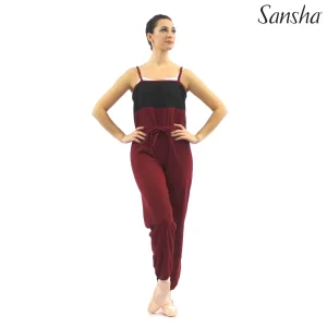 Macacão polar Gaby burgundy black Sansha