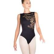 FATO “THEA” PRETO E DOURADO BALLET ROSA