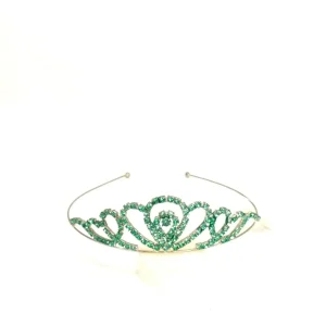 Tiara 19 verde e prateada