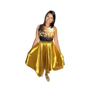 Vestido Rei dos reis Dourado regata