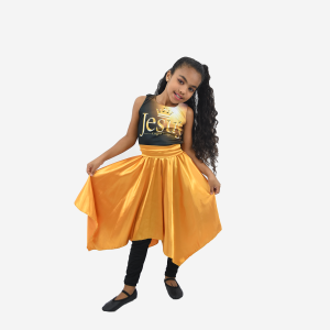 Vestido Rei dos Reis Dourado Infantil