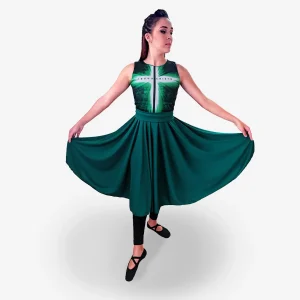 Vestido Resplandecer Verde regata