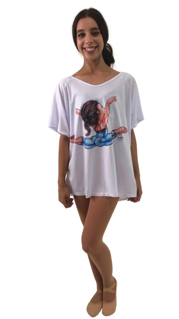 Camisa New Básica Branca 548 DN Grand Jeté Azul - Image 3
