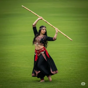 Bastão de Bambu para Dança do Ventre kit 4 unidades