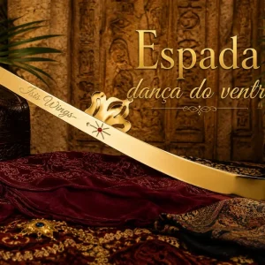 Espada Dourada para Dança do Ventre Olho de Horus